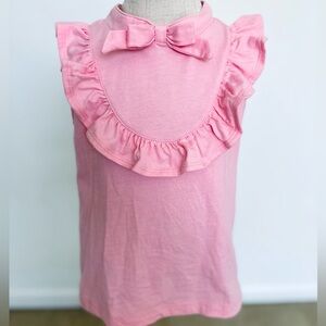 Pink Ruffled Bow Top Janie and Jack girls 7